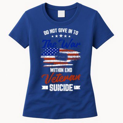 Do Not Give Into The War Within Happy Veterans Day Graphic Gift Womens T-Shirt