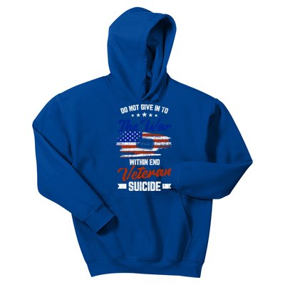 Do Not Give Into The War Within Happy Veterans Day Graphic Gift Kids Hoodie