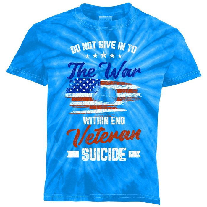 Do Not Give Into The War Within Happy Veterans Day Graphic Gift Kids Tie-Dye T-Shirt