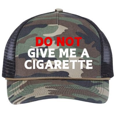 Do Not Give Me A Cigarette Retro Rope Trucker Hat Cap