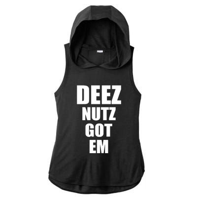 Deez Nuts Gotem Ladies PosiCharge Tri-Blend Wicking Draft Hoodie Tank