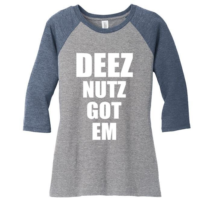 Deez Nuts Gotem Women's Tri-Blend 3/4-Sleeve Raglan Shirt