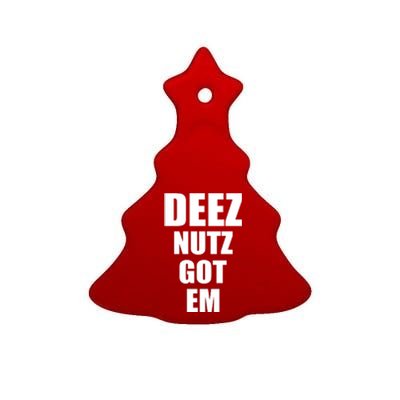 Deez Nuts Gotem Ceramic Tree Ornament