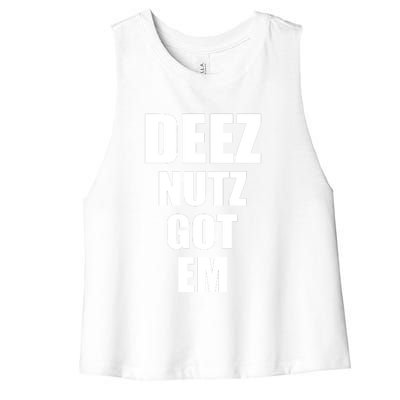 Deez Nuts Gotem Women's Racerback Cropped Tank