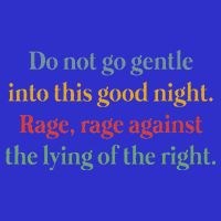 Do Not Go Gentle Into This Good Night Rage Against The Lying 16 in Basic Backpack