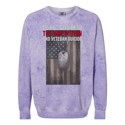 Do Not Give In To The War Within Colorblast Crewneck Sweatshirt