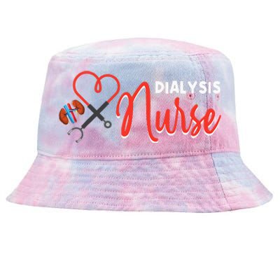 Dialysis Nurse Gifts For Technician Heart Nephrology Nursing Tie-Dyed Bucket Hat