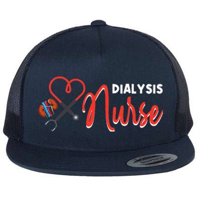 Dialysis Nurse Gifts For Technician Heart Nephrology Nursing Flat Bill Trucker Hat