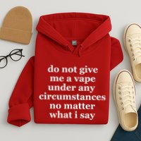 Do Not Give Me A Vape Under Any Circumstance No Matter What I Say Hoodie