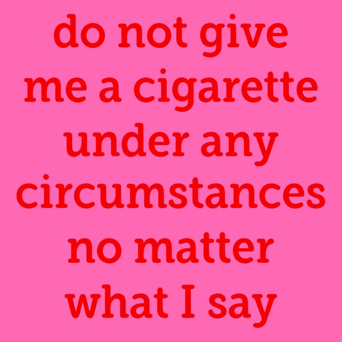 Do Not Give Me A Cigarette Under Any Circumstances No Matter What I Say Stripe Pom Pom Beanie