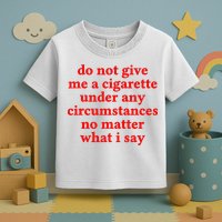Do Not Give Me A Cigarette Under Any Circumstances Toddler T-Shirt
