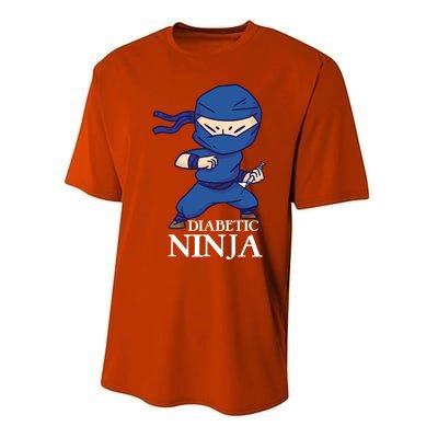 Diabetic Ninja Gift Diabetes Awareness Fighter Gift Blue Ninja Gift Performance Sprint T-Shirt