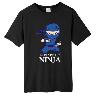 Diabetic Ninja Gift Diabetes Awareness Fighter Gift Blue Ninja Gift Tall Fusion ChromaSoft Performance T-Shirt