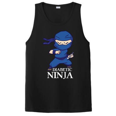 Diabetic Ninja Gift Diabetes Awareness Fighter Gift Blue Ninja Gift PosiCharge Competitor Tank