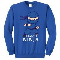 Diabetic Ninja Gift Diabetes Awareness Fighter Gift Blue Ninja Gift Sweatshirt