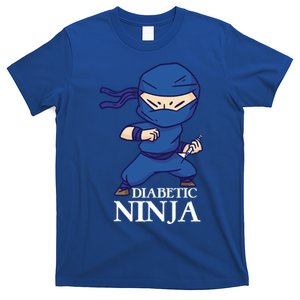 Diabetic Ninja Gift Diabetes Awareness Fighter Gift Blue Ninja Gift T-Shirt