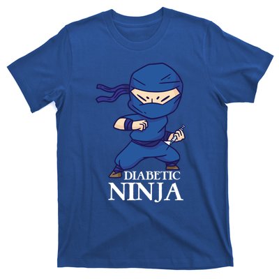 Diabetic Ninja Gift Diabetes Awareness Fighter Gift Blue Ninja Gift T-Shirt