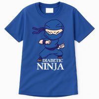 Diabetic Ninja Gift Diabetes Awareness Fighter Gift Blue Ninja Gift Tall T-Shirt