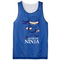 Diabetic Ninja Gift Diabetes Awareness Fighter Gift Blue Ninja Gift Mesh Reversible Basketball Jersey Tank