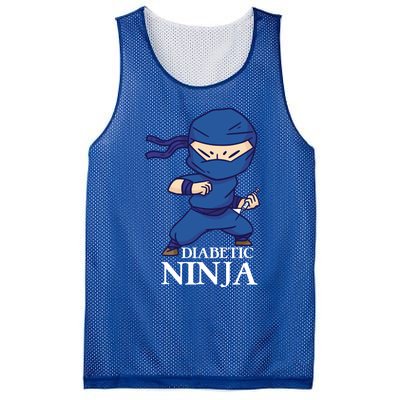 Diabetic Ninja Gift Diabetes Awareness Fighter Gift Blue Ninja Gift Mesh Reversible Basketball Jersey Tank