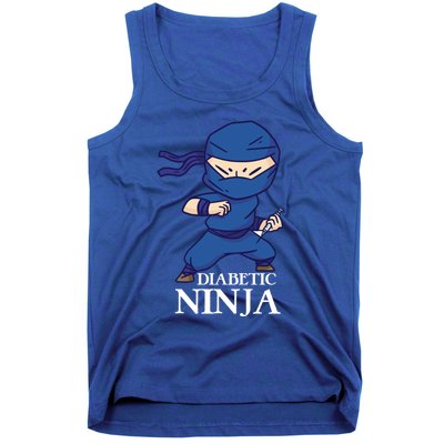 Diabetic Ninja Gift Diabetes Awareness Fighter Gift Blue Ninja Gift Tank Top