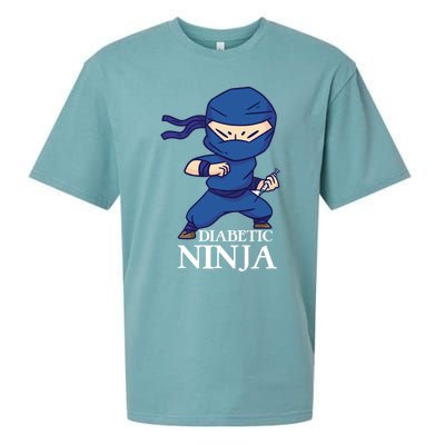 Diabetic Ninja Gift Diabetes Awareness Fighter Gift Blue Ninja Gift Sueded Cloud Jersey T-Shirt