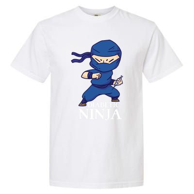 Diabetic Ninja Gift Diabetes Awareness Fighter Gift Blue Ninja Gift Garment-Dyed Heavyweight T-Shirt