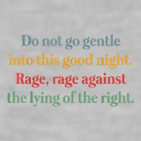Do Not Go Gentle Into This Good Night Rage Against The Lying Ladies PosiCharge Tri-Blend Wicking Tank
