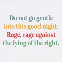 Do Not Go Gentle Into This Good Night Rage Against The Lying Cropped Pullover Crew