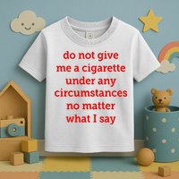 Do Not Give Me A Cigarette Under Any Circumstances No Matter What I Say Toddler T-Shirt