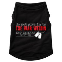 Do Not Give In To The War Within End Veteran Suicide Vintage Doggie Tank