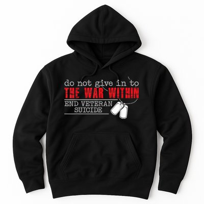Do Not Give In To The War Within End Veteran Suicide Vintage Hoodie