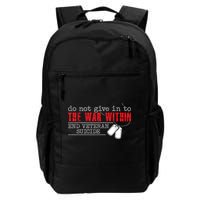 Do Not Give In To The War Within End Veteran Suicide Vintage Backpack