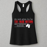 Do Not Give In To The War Within End Veteran Suicide Vintage Womens Tank Top