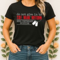Do Not Give In To The War Within End Veteran Suicide Vintage Womens T-Shirt