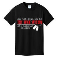 Do Not Give In To The War Within End Veteran Suicide Vintage Kids T-Shirt