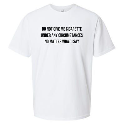 Do Not Give Me A Cigarette Under Any Circumstances Sueded Cloud Jersey T-Shirt