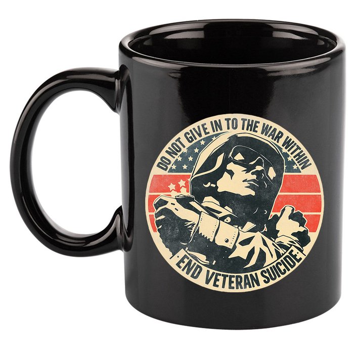 Do Not Give In To The War Within End Veteran Suicide 11oz C Handle Ceramic Mug