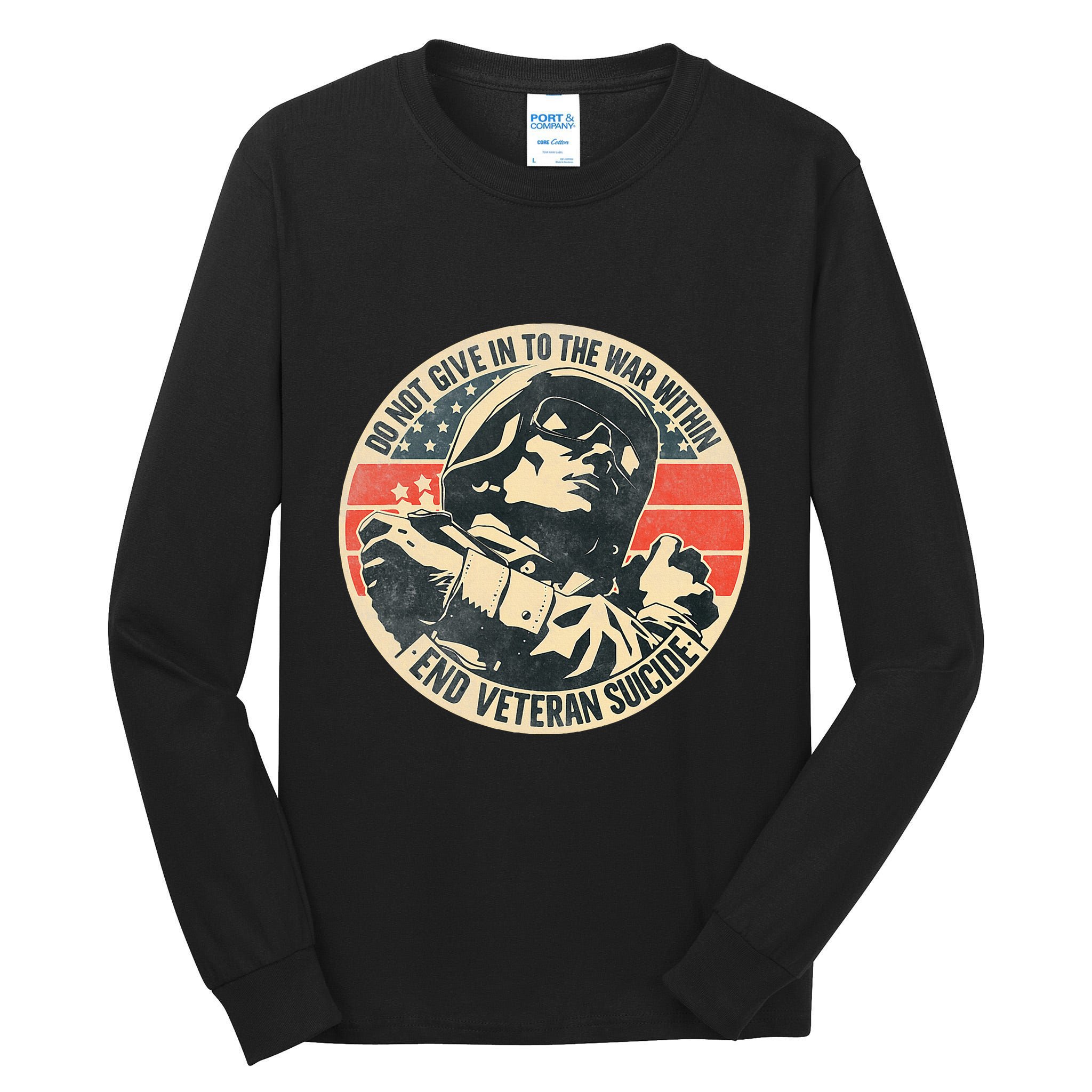 Do Not Give In To The War Within End Veteran Suicide Tall Long Sleeve T-Shirt
