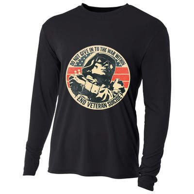 Do Not Give In To The War Within End Veteran Suicide Cooling Performance Long Sleeve Crew