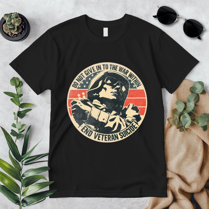 Do Not Give In To The War Within End Veteran Suicide Premium T-Shirt
