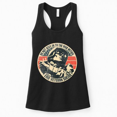 Do Not Give In To The War Within End Veteran Suicide Womens Tank Top