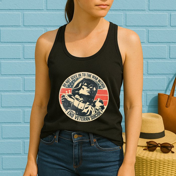 Do Not Give In To The War Within End Veteran Suicide Womens Tank Top