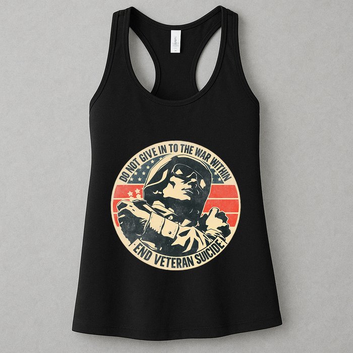 Do Not Give In To The War Within End Veteran Suicide Womens Tank Top