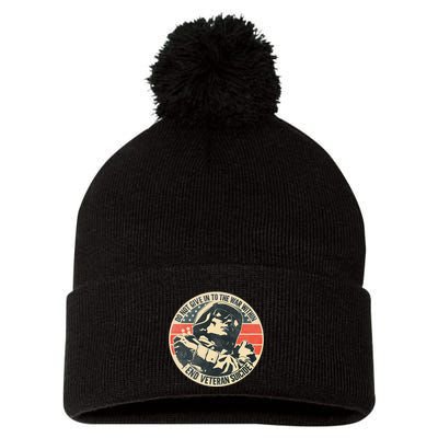 Do Not Give In To The War Within End Veteran Suicide Pom Pom 12in Knit Beanie