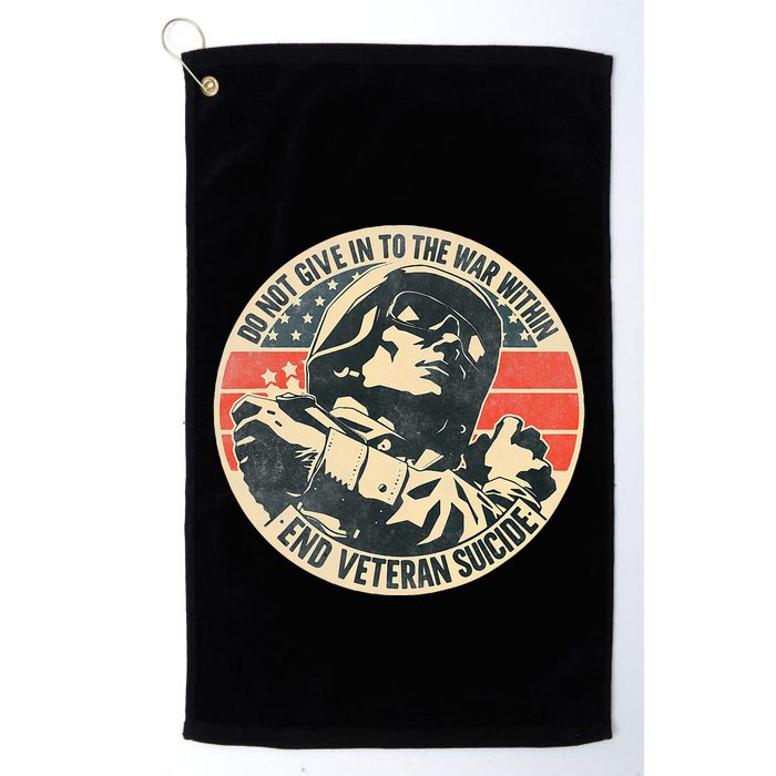 Do Not Give In To The War Within End Veteran Suicide Golf Towel