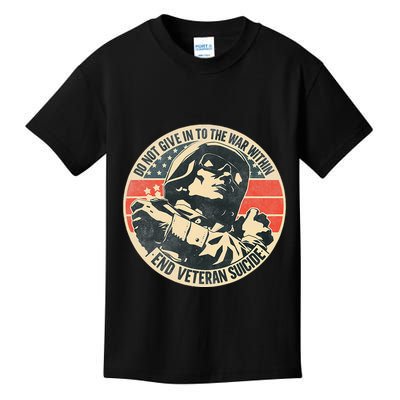Do Not Give In To The War Within End Veteran Suicide Kids T-Shirt