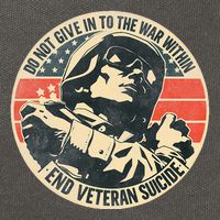 Do Not Give In To The War Within End Veteran Suicide Cotton Canvas Backpack