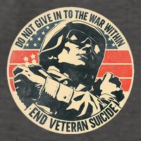 Do Not Give In To The War Within End Veteran Suicide Vector Backpack