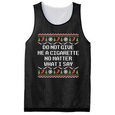 Do Not Give Me A Cigarette Ugly Christmas Funny Sweatshirt Mesh Reversible Basketball Jersey Tank